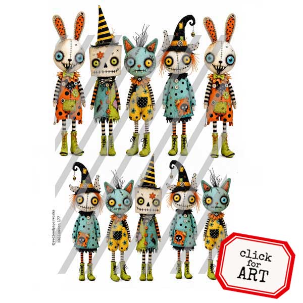 Kooky Kreatures Paper Dolls Halloween 177