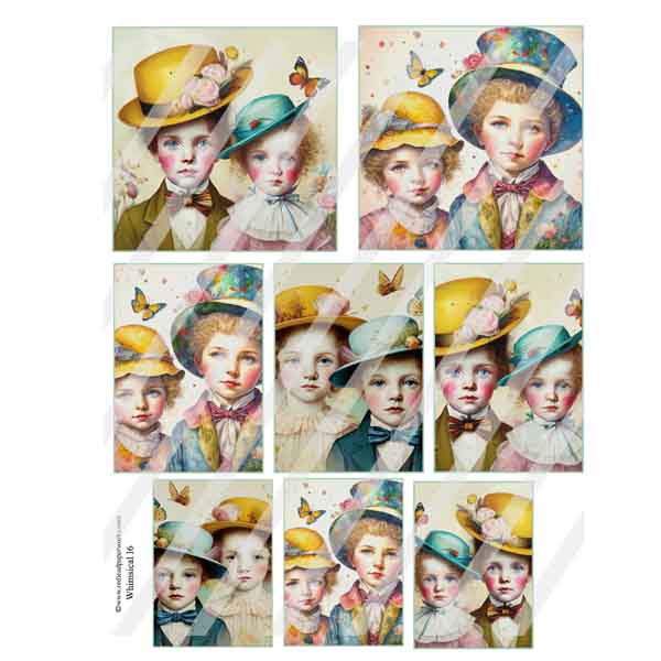 Whimsical 16 Tuesdays Children Collage Sheet