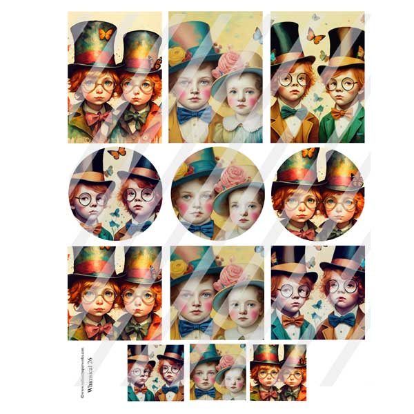 Whimsical 26 Thursdays Children Collage Sheet