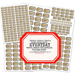Everyday Labels Collage Sheet Collection Save 50%