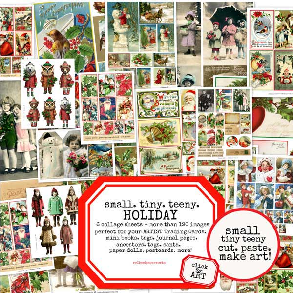 Small Tiny Teeny Holiday Collage Sheet Collection Save 30%