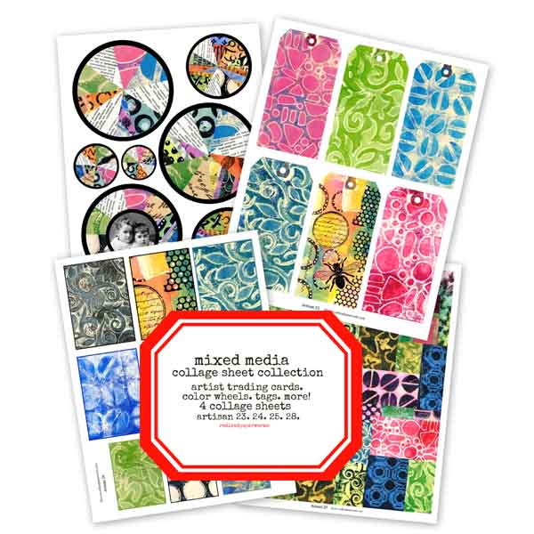 Mixed Media Collage Sheet Collection SALE!