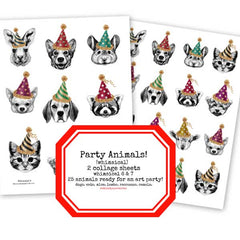 Party Animals Collage Sheet Collection Save 20%