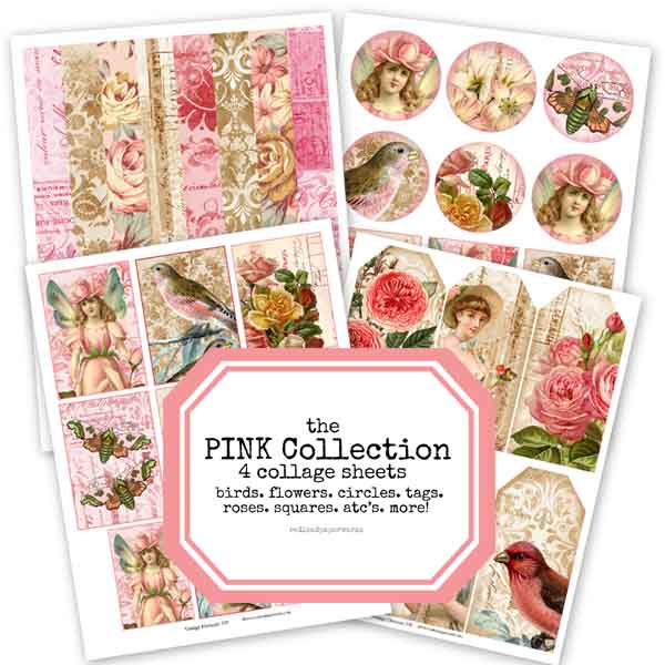 The Pink Collection 4 Collage Sheets Save 35%