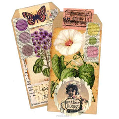 Vintage Elements Flowers Collage Sheet Make Handmade Cards, Tags, Junk Journals.