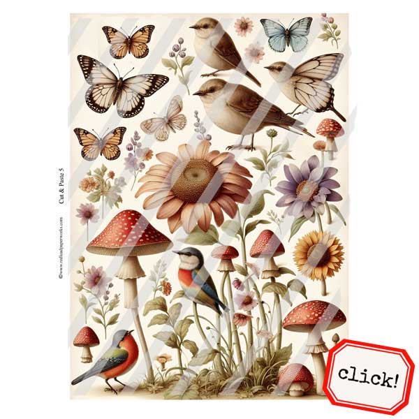 Cut and Paste 5 Collage Sheet Save 40%