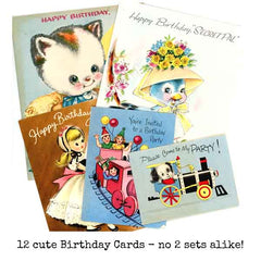 12 Cute Vintage Birthday Cards