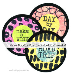 Wood Mount Altered Art Rubber Stamp
