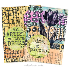 Wood Mount Altered Art Rubber Stamp