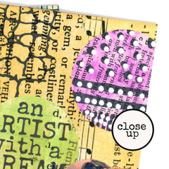 Wood Mount Altered Art Rubber Stamp