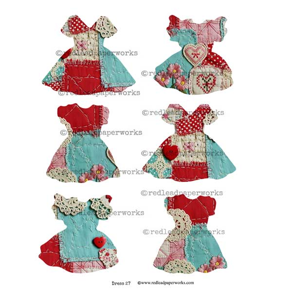 Patchwork Collage Dresses Collage Sheet Dresses 27