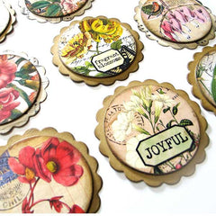Vintage Flowers Artist Trading Coins