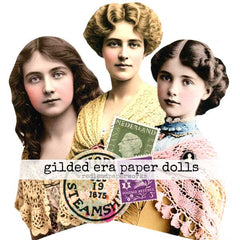 Gilded Era Paper Dolls Collage Sheet Collection Save 15%