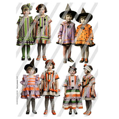 8 Halloween Paper Dolls Cut Paste Make Paper Doll Art