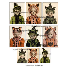 Halloween Artist Trading Cards Collage Sheet 183