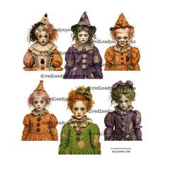 Halloween Paper Dolls Collage Sheet Halloween 184 Paper Dolls Collage Sheet