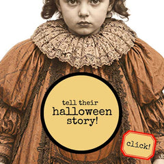 Vintage Style Orange and Black Halloween Collage sheet