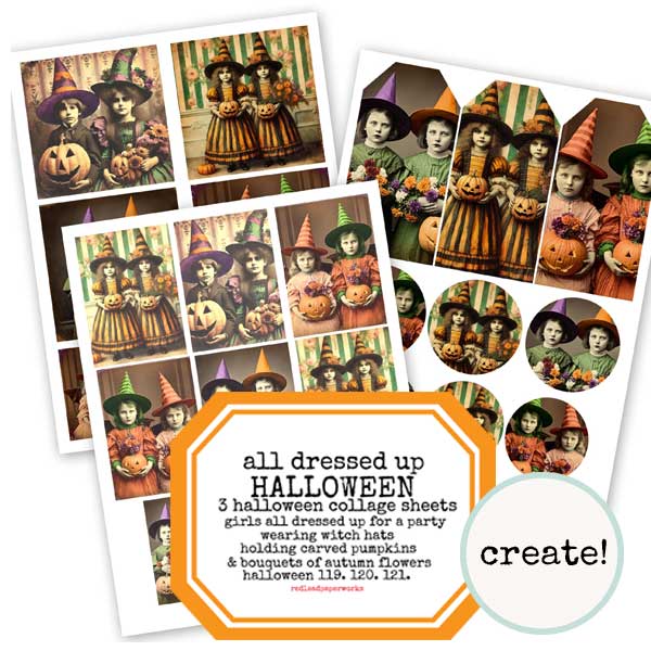 All Dressed Up Halloween Collage Sheet Collection SALE!