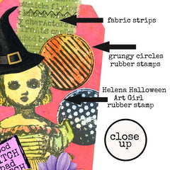 Halloween Mixed Media Art Tag