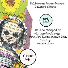 Helena Halloween Art Girl Rubber Stamp SALE