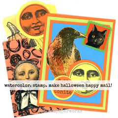 Colorful Mixed Media Halloween Cards