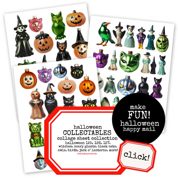 Halloween Ornaments Collectable Collage Sheet Collection SALE!