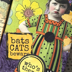Vintage Style Halloween Paper Dolls Collage
