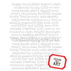 Halloween Words Cling Mount Rubber Stamp