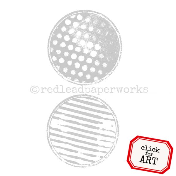 2 Grungy Circles Rubber Stamp Save 40%