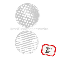 2 Cling Mount Grungy Circles Rubber Stamps