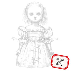 Helena Halloween Art Girl Rubber Stamp SALE