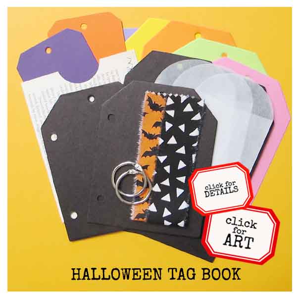 Halloween Tag Book Art Kit