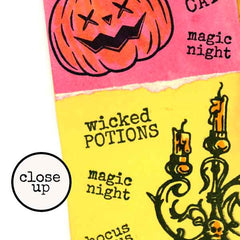 Halloween Candelabra Rubber Stamp