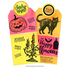 Halloween Candelabra Rubber Stamp