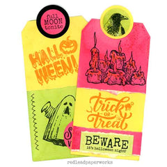 Scary Night Halloween Rubber Stamp