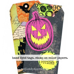 Colorful Stamped Mixed Media Hand Dyed Art Tags