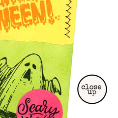 Scary Night Halloween Rubber Stamp