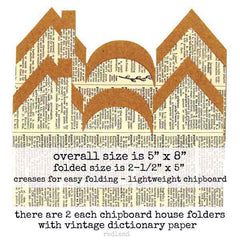 2 Die Cut Chip Board House Folders