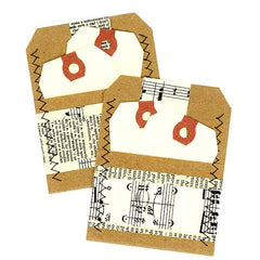 2 Stitched Kraft Paper Pockets and Tags Collection