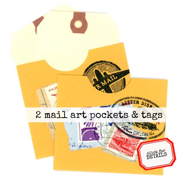 2 Mail Art Pockets and Tags Collection