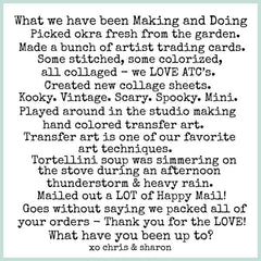 what we have been making and doing 