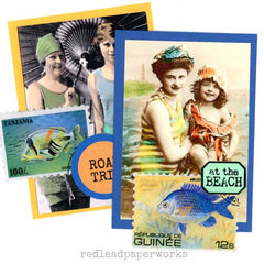 At the Beach Mermaid Artist Trading Cards
