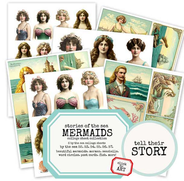 Stories of the Sea Mermaid Collage Sheet Collection Save 25%