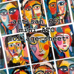 Mini Artist Trading Cards Collage Sheet
