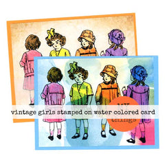 Colorful Mixed Media Stamped and Water Colored Art Cards