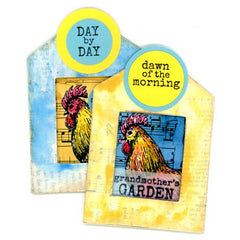 Colorful Water Colored Rooster Art Houses 