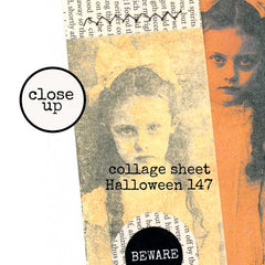 Collage sheet with vintage-style portraits 