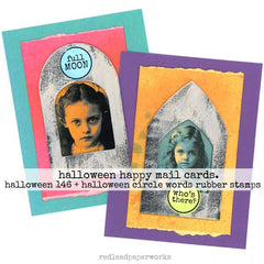 Handmade Halloween Greeting Cards with Black Gothic Arches and Hand Dyed Papers