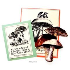 Vintage Elements 155 Autumn Mushrooms Collage Sheet