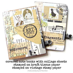 Red Lead Wood Mounted Rubber Stamps Art Post Wood Mounted Rubber Stamp.